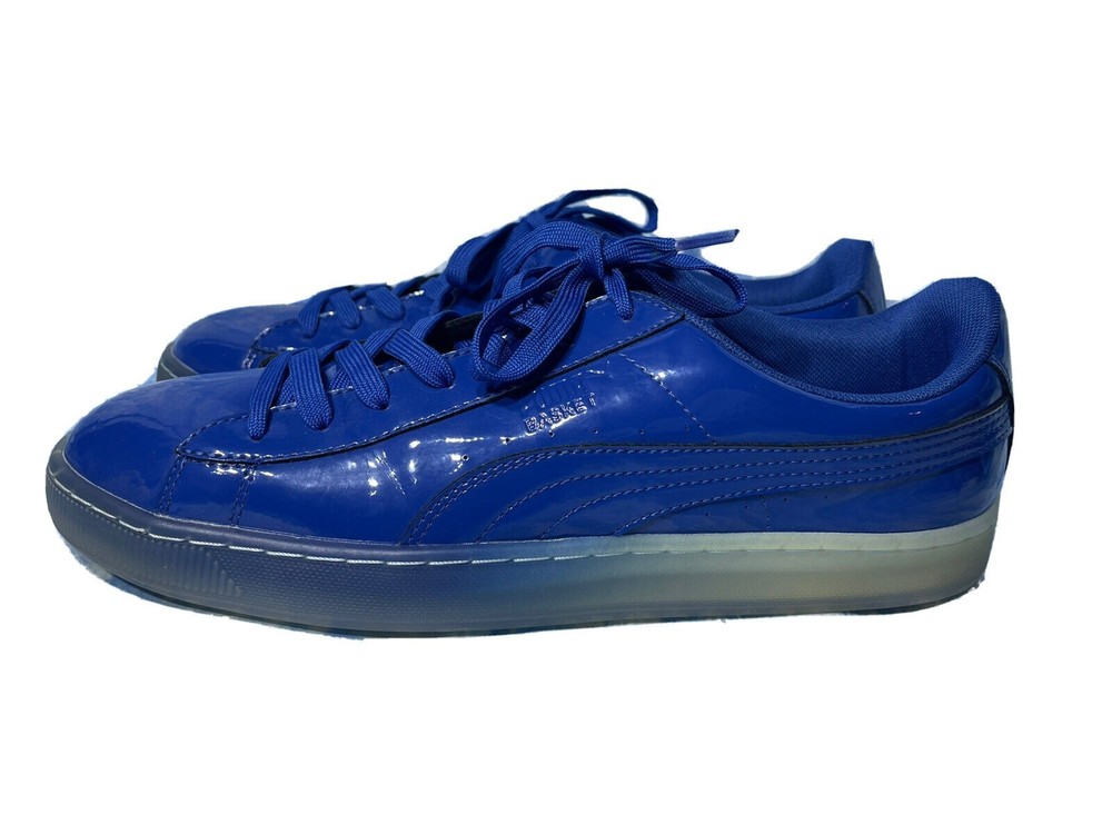 Puma Basket Patent Ice Fade (Men’s Size 13) Athletic Casual Sneaker Shoe Blue